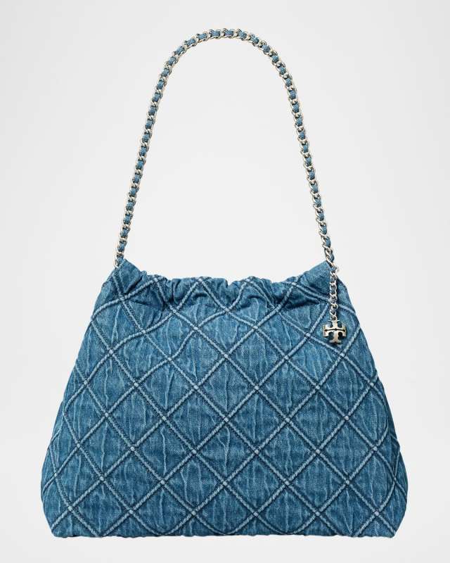 Fleming Soft Denim Hobo Bag
